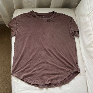 aerie brown destroyed boyfriend tee